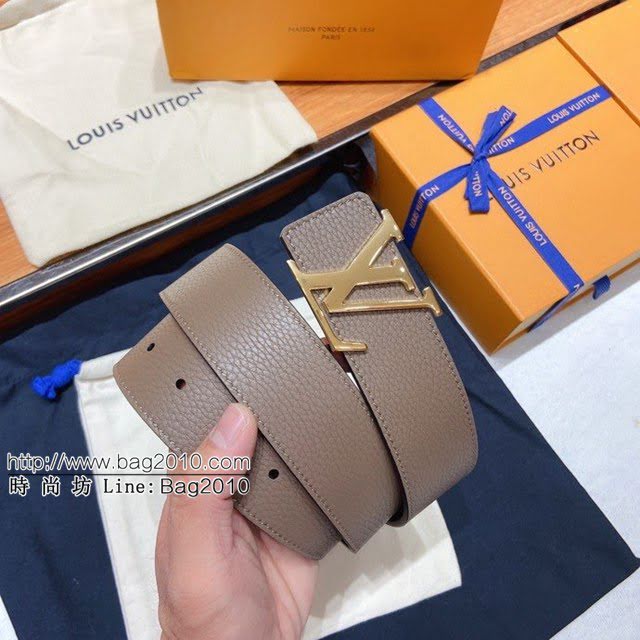 LV新款男士皮帶 路易威登雙面牛皮腰帶  jjp1966